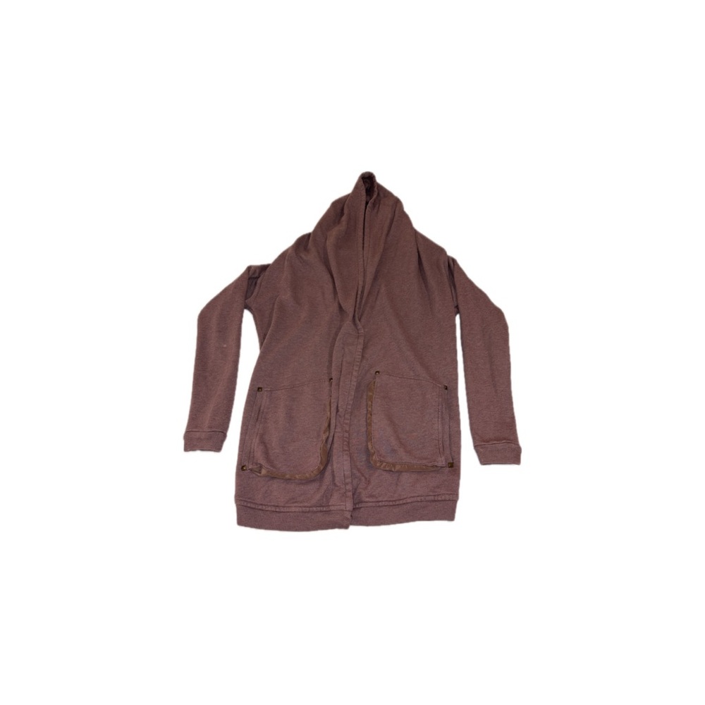 Wilfred Rousseau Sweater Jacket Hoodie in Light Burgundy Wine Mauve Rose - Small